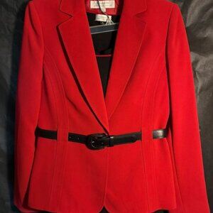 Red/Black 3 piece Tahari pants suit